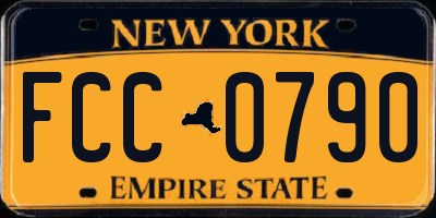 NY license plate FCC0790