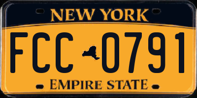 NY license plate FCC0791