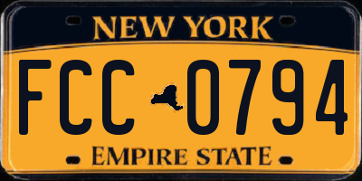 NY license plate FCC0794