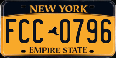 NY license plate FCC0796