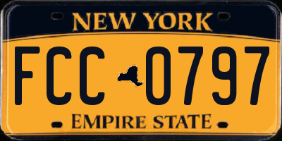 NY license plate FCC0797