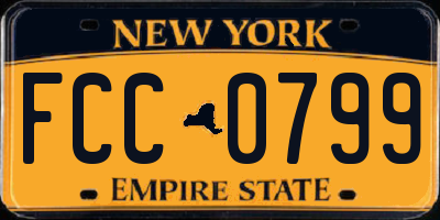 NY license plate FCC0799