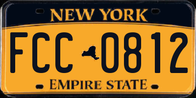 NY license plate FCC0812