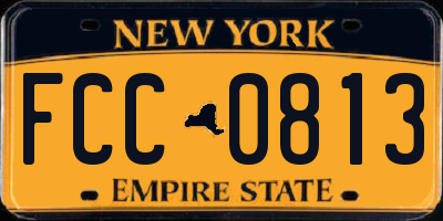 NY license plate FCC0813