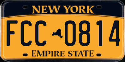 NY license plate FCC0814