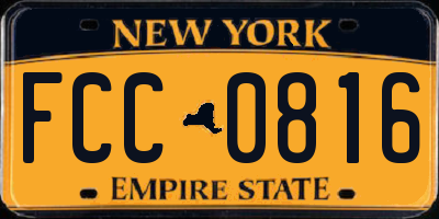 NY license plate FCC0816