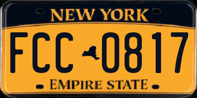 NY license plate FCC0817