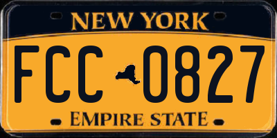 NY license plate FCC0827