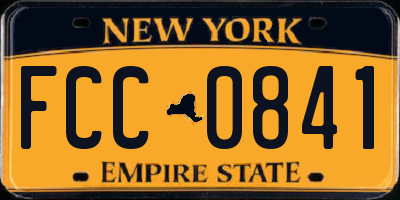 NY license plate FCC0841