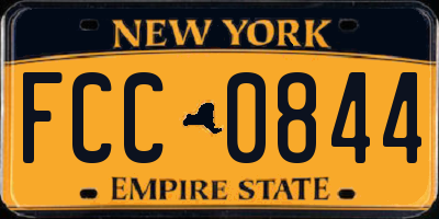 NY license plate FCC0844