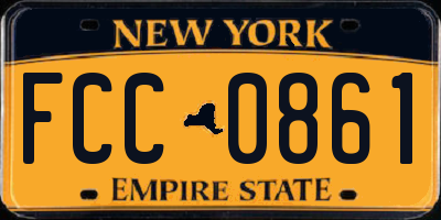 NY license plate FCC0861
