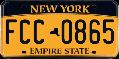 NY license plate FCC0865