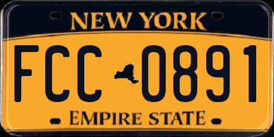 NY license plate FCC0891