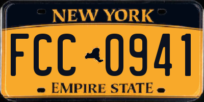 NY license plate FCC0941