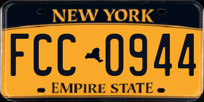 NY license plate FCC0944