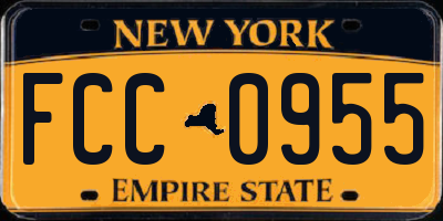 NY license plate FCC0955