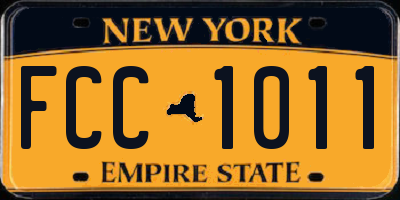 NY license plate FCC1011