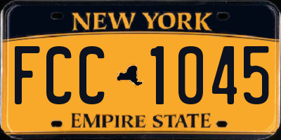NY license plate FCC1045