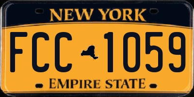 NY license plate FCC1059