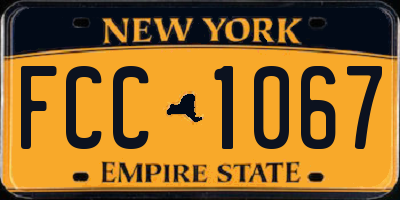 NY license plate FCC1067