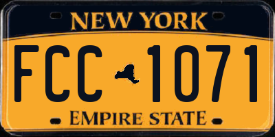 NY license plate FCC1071