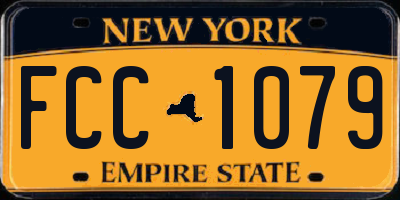 NY license plate FCC1079