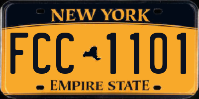 NY license plate FCC1101