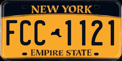 NY license plate FCC1121