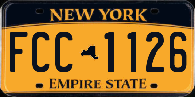 NY license plate FCC1126