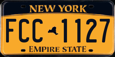 NY license plate FCC1127