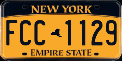 NY license plate FCC1129