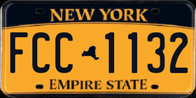 NY license plate FCC1132