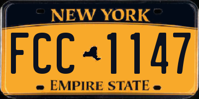 NY license plate FCC1147