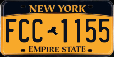 NY license plate FCC1155