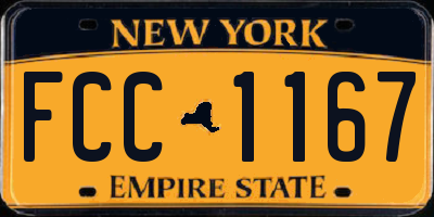 NY license plate FCC1167