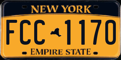 NY license plate FCC1170