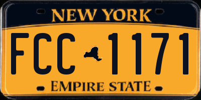 NY license plate FCC1171