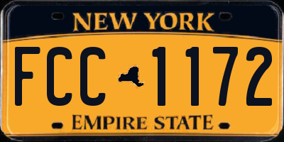NY license plate FCC1172