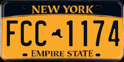 NY license plate FCC1174