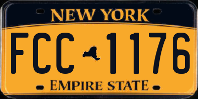 NY license plate FCC1176