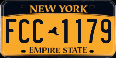 NY license plate FCC1179