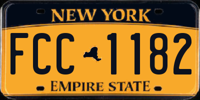 NY license plate FCC1182