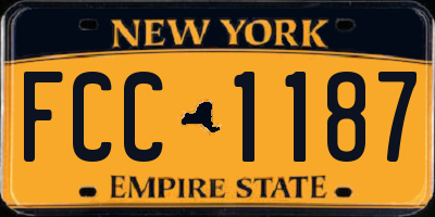 NY license plate FCC1187