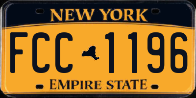 NY license plate FCC1196