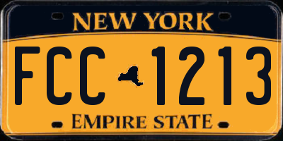 NY license plate FCC1213