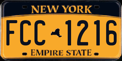 NY license plate FCC1216
