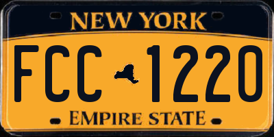 NY license plate FCC1220