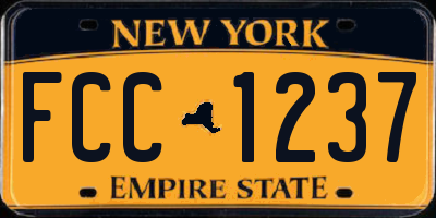 NY license plate FCC1237