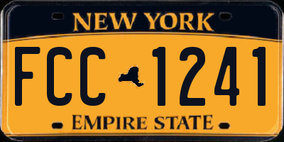 NY license plate FCC1241