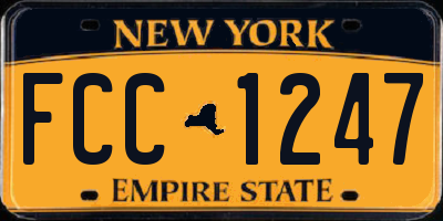 NY license plate FCC1247